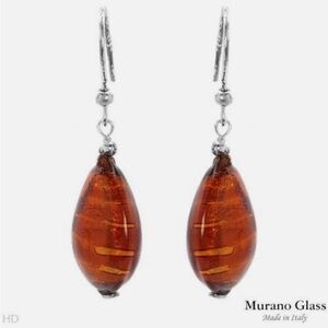 Murano glass 925 Italian dangle earrings